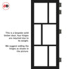 Eco-Urban Milan 6 Pane Solid Wood Internal Door Pair UK Made DD6422G Clear Glass - Eco-Urban® Shadow Black Premium Primed
