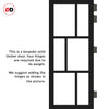 Room Divider - Handmade Eco-Urban® Milan Door DD6422F - Frosted Glass - Premium Primed - Colour & Size Options