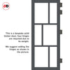 Handmade Eco-Urban Milan 6 Pane Solid Wood Internal Door UK Made DD6422SG Frosted Glass - Eco-Urban® Stormy Grey Premium Primed