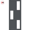 Handmade Eco-Urban® Tokyo 3 Pane 3 Panel Single Evokit Pocket Door DD6423G Clear Glass - Colour & Size Options