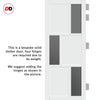 Urban Ultimate® Room Divider Tokyo 3 Pane 3 Panel Door DD6423T - Tinted Glass with Matching Side - Colour & Size Options