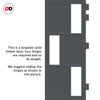 Urban Ultimate® Room Divider Tokyo 3 Pane 3 Panel Door DD6423F - Frosted Glass with Matching Side - Colour & Size Options