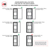 Bespoke Room Divider - Eco-Urban® Queensland Door DD6424F - Frosted Glass with Full Glass Side - Premium Primed - Colour & Size Options