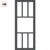 Urban Ultimate® Room Divider Tasmania 7 Pane Door Pair DD6425F - Frosted Glass with Matching Sides - Colour & Size Options
