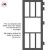 Urban Ultimate® Room Divider Tasmania 7 Pane Door Pair DD6425F - Frosted Glass with Matching Sides - Colour & Size Options