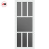 Urban Ultimate® Room Divider Tasmania 7 Pane Door Pair DD6425T - Tinted Glass with Full Glass Side - Colour & Size Options