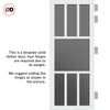 Urban Ultimate® Room Divider Tasmania 7 Pane Door Pair DD6425T - Tinted Glass with Matching Side - Colour & Size Options