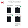 Bespoke Room Divider - Eco-Urban® Lagos Eco-Urban® Door Pair DD6427C - Clear Glass with Full Glass Side - Premium Primed - Colour & Size Options