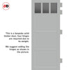 Urban Ultimate® Room Divider Lagos 3 Pane 3 Panel Door Pair DD6427T - Tinted Glass with Matching Sides - Colour & Size Options