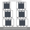 Room Divider - Handmade Eco-Urban® Lagos with Two Sides DD6427F - Frosted Glass - Premium Primed - Colour & Size Options