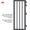Eco-Urban Sintra 4 Pane Solid Wood Internal Door Pair UK Made DD6428G Clear Glass - Eco-Urban® Stormy Grey Premium Primed