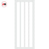 Handmade Eco-Urban Sintra 4 Pane Door Pair DD6428G Clear Glass - White Premium Primed
