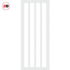 Room Divider - Handmade Eco-Urban® Sintra Door Pair DD6428C - Clear Glass - Premium Primed - Colour & Size Options