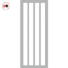 Room Divider - Handmade Eco-Urban® Sintra Door Pair DD6428F - Frosted Glass - Premium Primed - Colour & Size Options