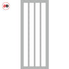 Eco-Urban Sintra 4 Pane Solid Wood Internal Door Pair UK Made DD6428SG Frosted Glass - Eco-Urban® Mist Grey Premium Primed