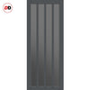 Urban Ultimate® Room Divider Sintra 4 Pane Door Pair DD6428T - Tinted Glass with Full Glass Sides - Colour & Size Options