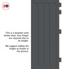 Sintra 4 Panel Solid Wood Internal Door Pair UK Made DD6428 - Eco-Urban® Stormy Grey Premium Primed