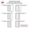 Bespoke Room Divider - Eco-Urban® Sintra Door DD6428F - Frosted Glass with Full Glass Side - Premium Primed - Colour & Size Options