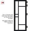 Urban Ultimate® Room Divider Isla 6 Pane Door DD6429C with Matching Side - Clear Glass - Colour & Height Options