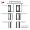 Bespoke Room Divider - Eco-Urban® Isla Door DD6429F - Frosted Glass with Full Glass Side - Premium Primed - Colour & Size Options