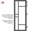 Handmade Eco-Urban Isla 6 Pane Door Pair DD6429G Clear Glass - Dark Grey Premium Primed