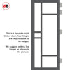 Bespoke Room Divider - Eco-Urban® Isla Door DD6429C - Clear Glass with Full Glass Side - Premium Primed - Colour & Size Options