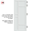 Isla 6 Panel Solid Wood Internal Door UK Made DD6429 - Eco-Urban® Cloud White Premium Primed
