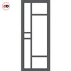 Bespoke Handmade Eco-Urban® Isla 6 Pane Double Evokit Pocket Door DD6429G Clear Glass - Colour Options