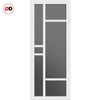 Urban Ultimate® Room Divider Isla 6 Pane Door Pair DD6429T - Tinted Glass with Full Glass Sides - Colour & Size Options
