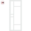 Bespoke Handmade Eco-Urban® Isla 6 Pane Double Absolute Evokit Pocket Door DD6429SG Frosted Glass - Colour Options