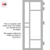Handmade Eco-Urban Isla 6 Pane Solid Wood Internal Door UK Made DD6429SG Frosted Glass - Eco-Urban® Mist Grey Premium Primed