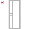 Handmade Eco-Urban® Isla 6 Pane Single Evokit Pocket Door DD6429G Clear Glass - Colour & Size Options