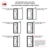 Bespoke Room Divider - Eco-Urban® Isla Door DD6429C - Clear Glass with Full Glass Side - Premium Primed - Colour & Size Options