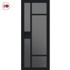 Urban Ultimate® Room Divider Jura 5 Pane 1 Panel Door Pair DD6431T - Tinted Glass with Full Glass Sides - Colour & Size Options