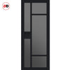 Urban Ultimate® Room Divider Jura 5 Pane 1 Panel Door Pair DD6431T - Tinted Glass with Full Glass Side - Colour & Size Options