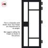 Handmade Eco-Urban Jura 5 Pane 1 Panel Solid Wood Internal Door UK Made DD6431G Clear Glass - Eco-Urban® Shadow Black Premium Primed