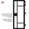 Handmade Eco-Urban Jura 5 Pane 1 Panel Solid Wood Internal Door UK Made DD6431SG Frosted Glass - Eco-Urban® Shadow Black Premium Primed