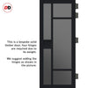 Urban Ultimate® Room Divider Jura 5 Pane 1 Panel Door Pair DD6431T - Tinted Glass with Matching Sides - Colour & Size Options