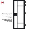 Handmade Eco-Urban Jura 5 Pane 1 Panel Door DD6431G Clear Glass - Black Premium Primed