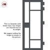 Urban Ultimate® Room Divider Jura 5 Pane 1 Panel Door DD6431C with Matching Side - Clear Glass - Colour & Height Options