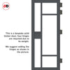 Bespoke Room Divider - Eco-Urban® Jura Door Pair DD6431F - Frosted Glass with Full Glass Sides - Premium Primed - Colour & Size Options