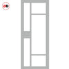 Handmade Eco-Urban® Jura 5 Pane 1 Panel Single Absolute Evokit Pocket Door DD6431SG Frosted Glass - Colour & Size Options