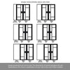 Room Divider - Handmade Eco-Urban® Jura Door Pair DD6431C - Clear Glass - Premium Primed - Colour & Size Options