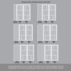 Room Divider - Handmade Eco-Urban® Arran Door Pair DD6432F - Frosted Glass - Premium Primed - Colour & Size Options
