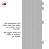 Caledonia 10 Panel Solid Wood Internal Door Pair UK Made DD6433 - Eco-Urban® Mist Grey Premium Primed