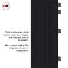 Skye 4 Panel Solid Wood Internal Door Pair UK Made DD6435 - Eco-Urban® Shadow Black Premium Primed