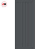 Skye 4 Panel Solid Wood Internal Door Pair UK Made DD6435 - Eco-Urban® Stormy Grey Premium Primed