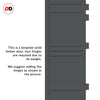 Colorado 6 Panel Solid Wood Internal Door Pair UK Made DD6436 - Eco-Urban® Stormy Grey Premium Primed
