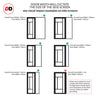 Bespoke Room Divider - Eco-Urban® Morningside Door DD6437C - Clear Glass with Full Glass Side - Premium Primed - Colour & Size Options