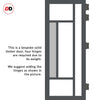 Room Divider - Handmade Eco-Urban® Portobello Door DD6438CF Clear Glass (1 FROSTED PANE) - Premium Primed - Colour & Size Options